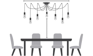 home light fixture illustration dining room