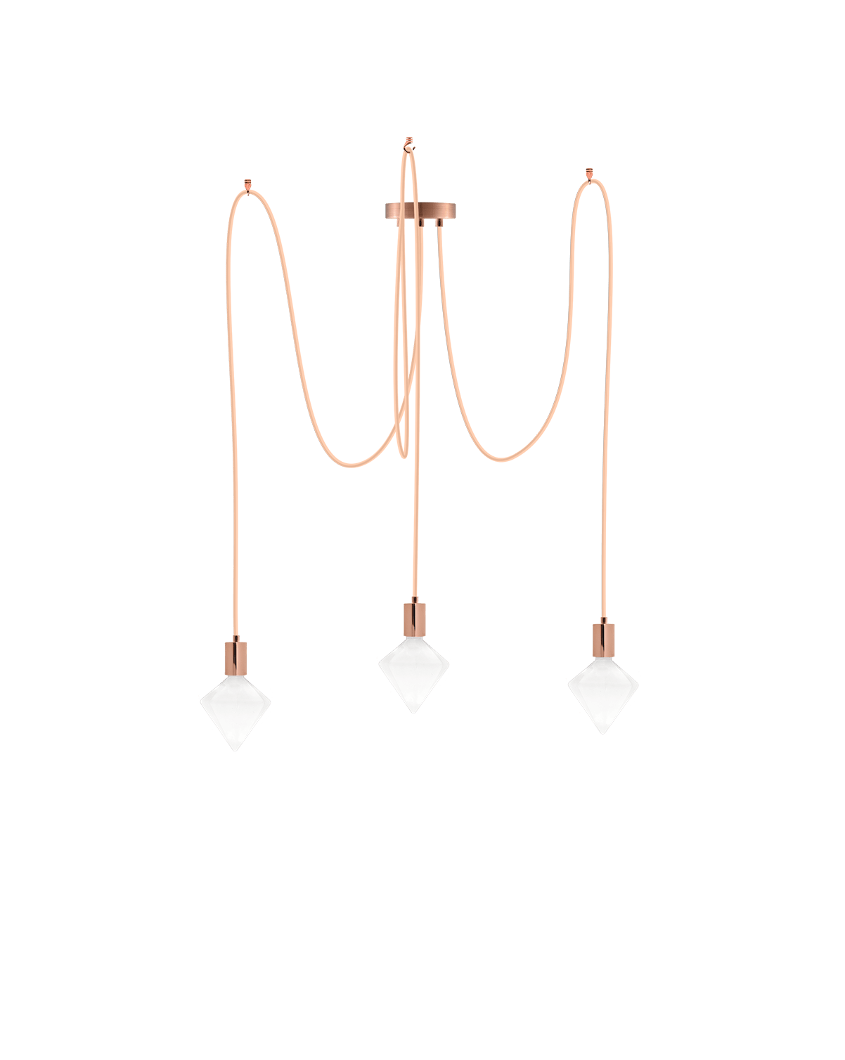 modern copper swag chandelier