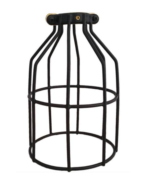 Black Round Light Bulb Cage Hangout Lighting 