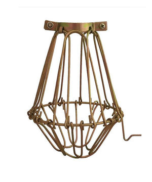 Brass Hinge Light Bulb Cage Hangout Lighting 