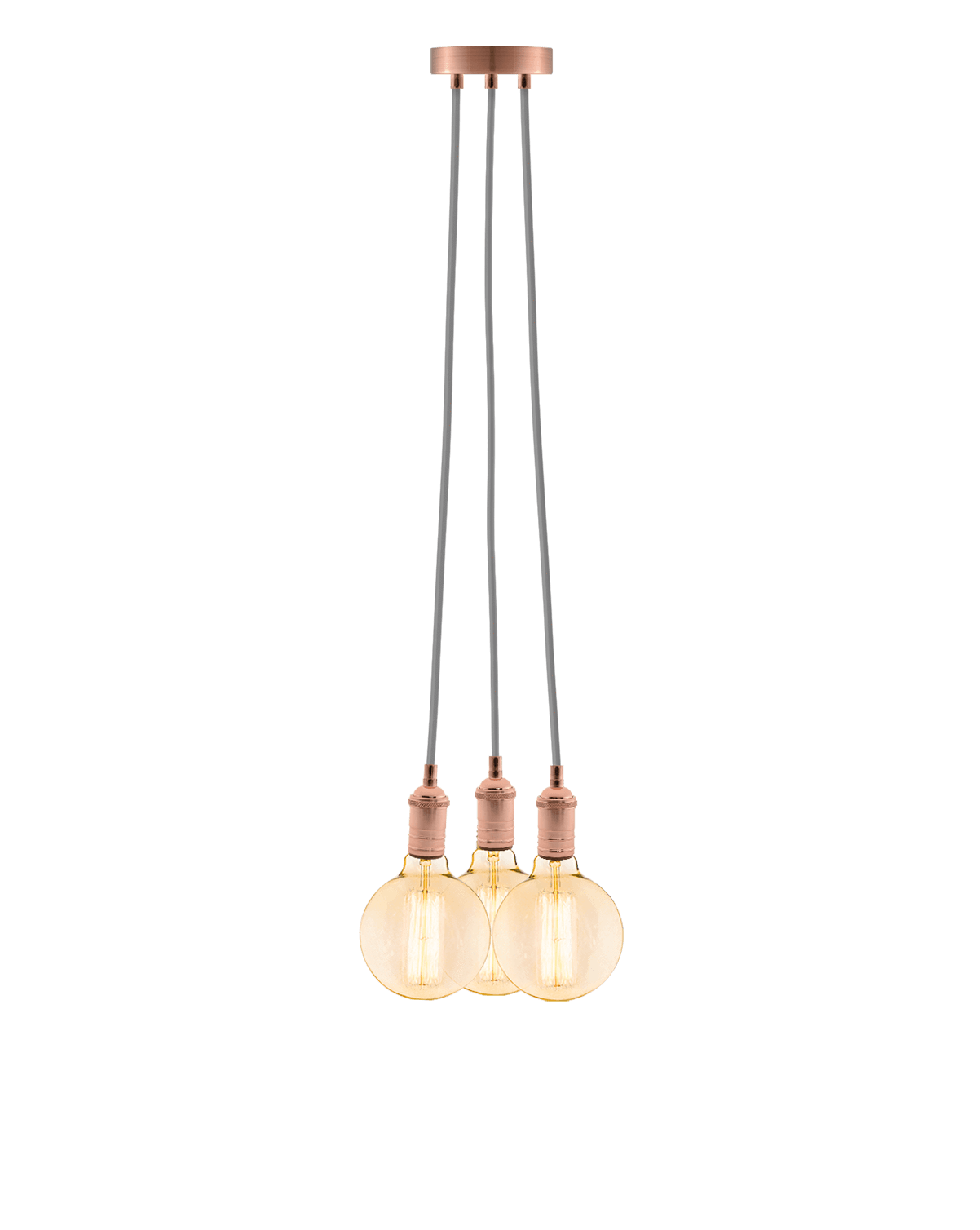 Cluster Chandelier - Even: Grey and Copper Hangout Lighting 3 Even