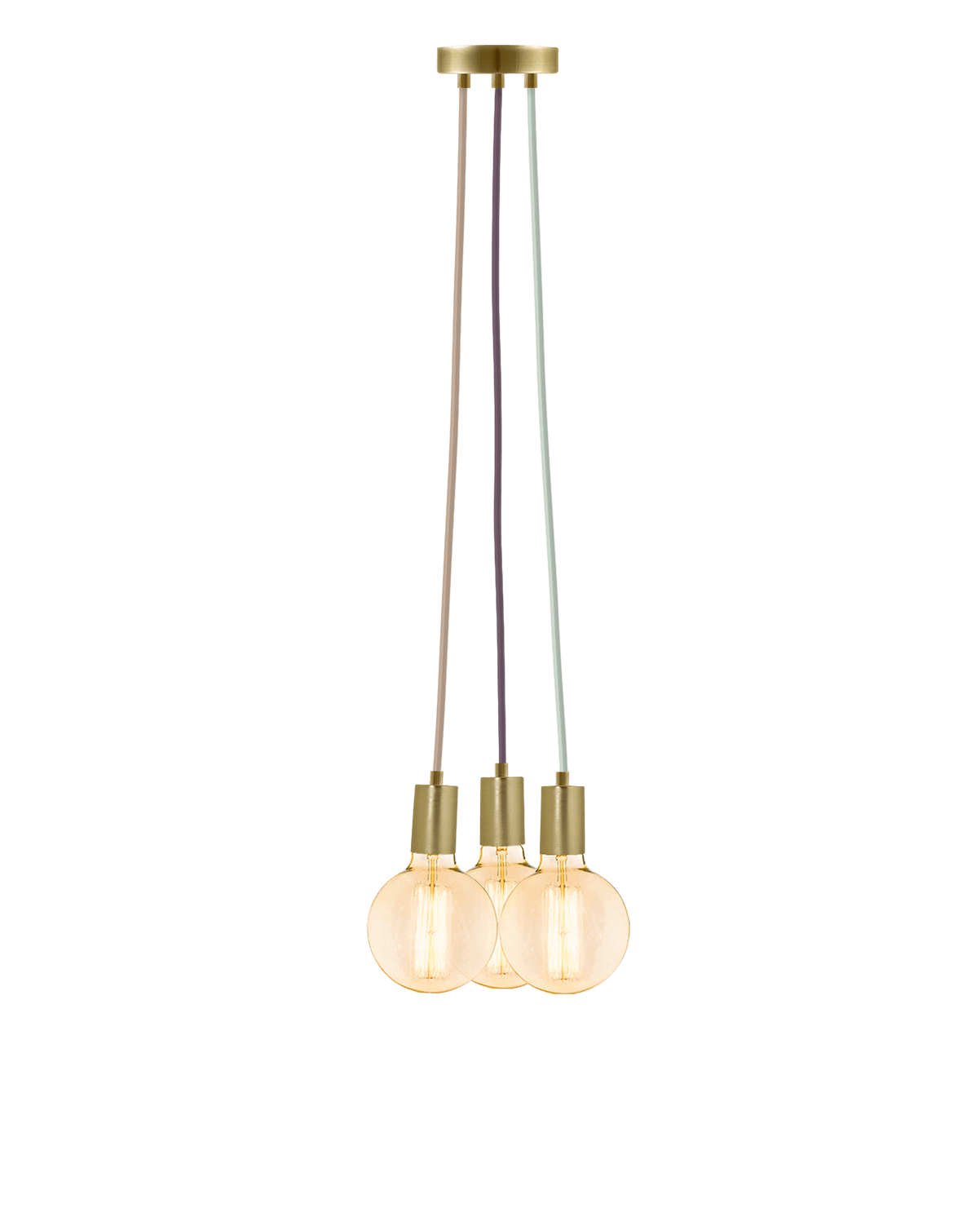 Cluster Chandelier - Even: Mixed and Brass Hangout Lighting 3 Even