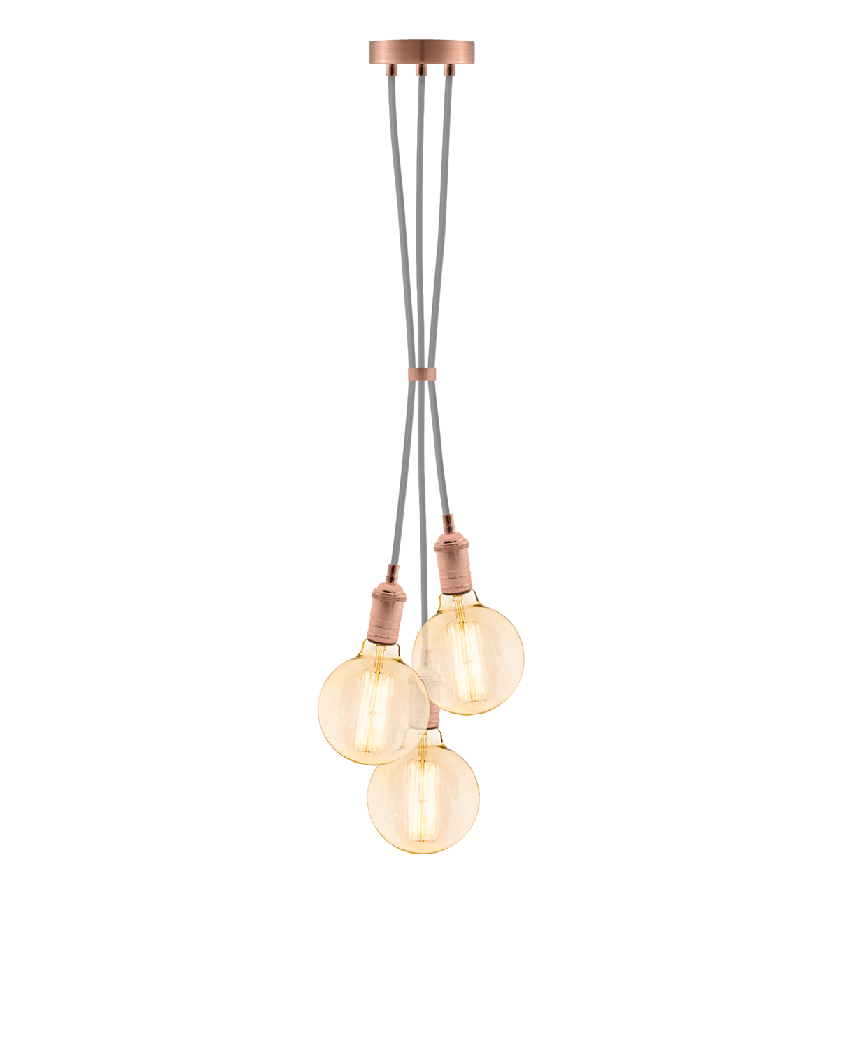 Cluster Chandelier - Grape: Grey and Copper Hangout Lighting 3 Grape