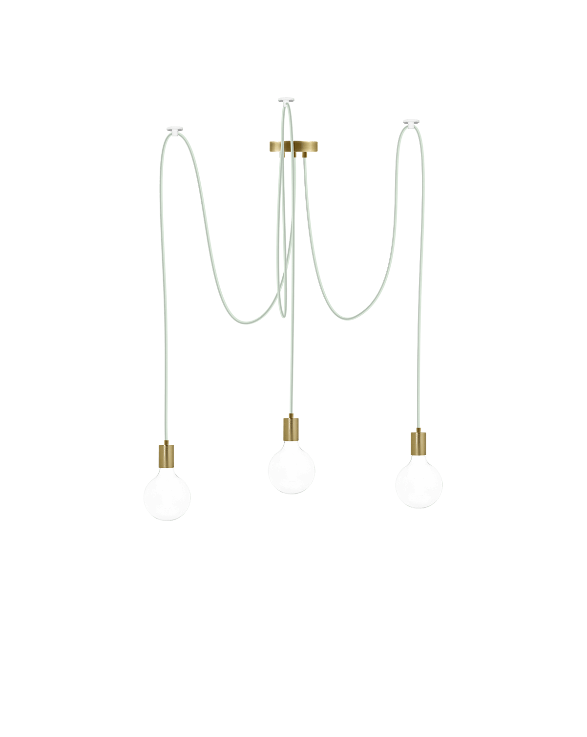 Swag Chandelier: Eucalyptus and Brass Hangout Lighting 3 Swag