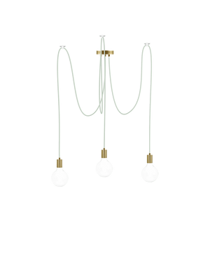 Swag Chandelier: Eucalyptus and Brass Hangout Lighting 3 Swag